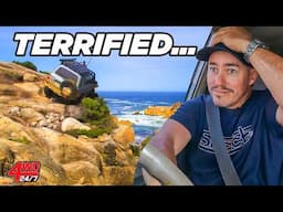 DANGEROUS 4WD Track on a CLIFF has Shauno trembling on camera