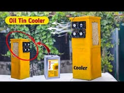 How to Make A Powerful Cooler from Oil Tin At home #invention