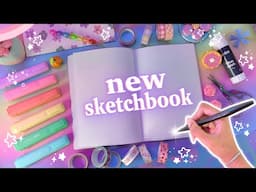 starting & customising my new sketchbook ♡ Pt. 1 {drawing, first page, front cover & more!}