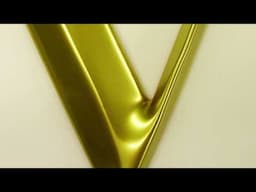 LETTER V gold moulded letters