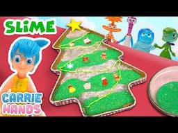 Inside Out 2 Characters Make A Christmas With Tree Slime | Craft Videos For Kids