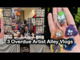 3 Artist Alley Vlogs in One | Anime Riverside , Sci-Fi Valley con , and a Nightmarket | Artmas 2025