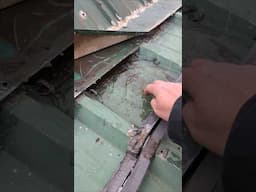 Roof Leak Disaster Hackery - FIXED! #shorts #roofleak #metalroofleak #sealant #flashing #metalroof