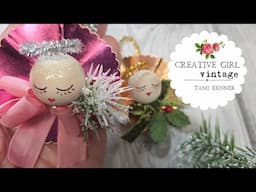 Let's make Vintage Inspired ANGEL ORNAMENTS using foil cardstock  Styrofoam balls #christmascrafting