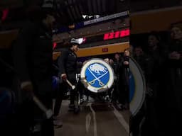 UB Women's Basketball bangs the drum at the Sabres game!