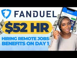 FANDUEL REMOTE JOBS | Make $2,080/WK | HIGH PAYING REMOTE JOBS