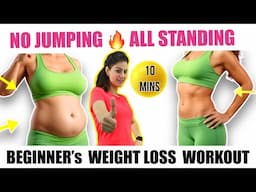 10 Mins Ultimate Beginner’s Standing Cardio Workout To Lose Weight Fast | No Jumping Home Workout