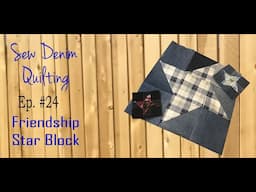 Denim Friendship Star Quilt Block Tutorial