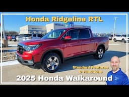 2025 Honda Ridgeline RTL Standard Features Walkaround Review