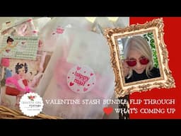 VALENTINE stash bundle FLIP THROUGH and what's coming up. Kicking off Valentine crafting! #love