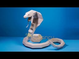 Assembly Instructions Papercraft Snake - DIY Paper Craft Snake Low Poly - SVG for Cricut Project