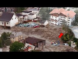 Chaos in Italy today! Flash floods suddenly hit Messina, Homes and cars destroyed