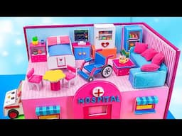 How To Make Hello Kitty Ambulance Hospital, DIY Pink Doctor Set, Medical Kit | DIY Miniature House