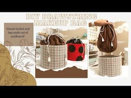 How to Make Essential Drawstring Bag / Makeup Bag / Sewing Bag