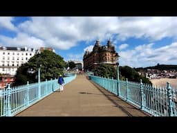 A Short Walk Across The Spa Footbridge (Cliff Bridge) Scarborough North Yorkshire.