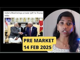 "Indian PM Modi Met Trump & MUSK -Gap up?" Pre Market Report- Nifty & Bank Nifty, 14 Feb 2025, Range