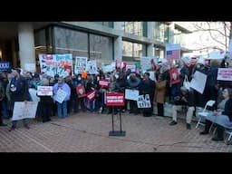 'Fork you, Elon.' During Anti-DOGE protest at CFPB, Trump advisor called out with chants