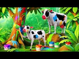 Crazy Baby Cow’s Artistic Journey: Creative Painting | Cow Adventures 2025