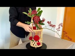 How To Make A Floral Design With Ikea Bamboo Lantern