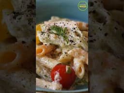 Creamy & cheesy White sauce pasta | White Sauce Pasta Recipe | #shorts