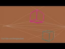 How to draw a CUBE in PERSPECTIVE - EASY AND FAST- ( 2 points perspective )