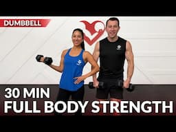 30 Min Full Body Dumbbell Workout at Home Weight Training - Strength Training for Women & Men