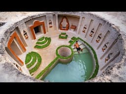 Incredible Building Skills! Build Most Modern Underground Swimming Pool and Secret Underground House