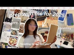 PREPARING FOR 2025˚♡‧⁺ vision board, New iPhone 16, decluttering, goal setting, reset routine etc.