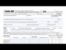 IRS Form 1040-NR walkthrough (U.S. Nonresident Alien Income Tax Return-Payment, Refund, Signature)