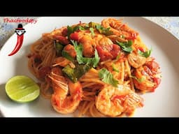 Tom Yum Goong Spaghetti - full Recipe, one of the best Pasta Dishes ever