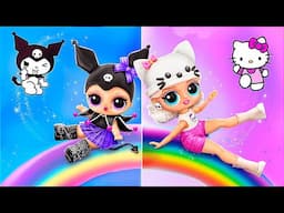 Hello Kitty vs Kuromi! Miniature DIYs for LOL OMG