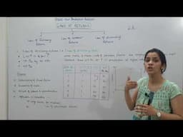 Short run Production Function II LAWS OF RETURNS