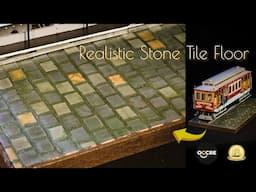 How to MAKE Realistic Stone Tile Floor, OcCre 1:24 Scale Tram Display Stand