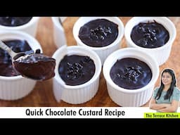 Quick Chocolate Custard Recipe | कुछ मीठा खाने का मन हो तो चॉकलेट कस्टर्ड बनाएं