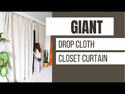 Dropcloth Closet Curtain | Budget Friendly Closet Door Alternative