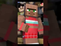 VILLAGER BECOME CHEERLEADER short #minecraft #minecraftanimation #leejueun #kiatigers #funny