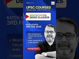 Free NCERT for UPSC Demo Classes. 3rd Feb 2024. Register Now!