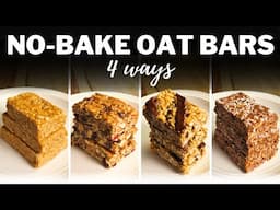 NO-BAKE OAT BARS » 4 Easy Granola Energy Bars for Healthy Breakfast or Snacks