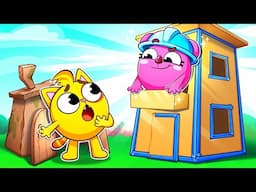 Giant Cardboard Playhouse Song 🏠🧸 | Funny Kids Songs 😻🐨🐰🦁 And Nursery Rhymes by Baby Zoo