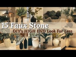 15 Faux Stone DIYs | High End Look for Less | Aesthetic & Affordable Home Decor