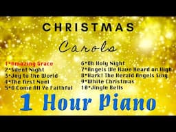 ★Top 10 Best Christmas Songs Piano 1 Hour of Christmas Songs Christmas Music Piano Music Relaxing