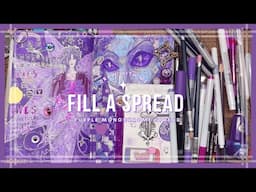 ⭑Filling a SPREAD in My SKETCHBOOK!⭑| Purple Theme☆ﾟ. * ･ ｡ﾟSketch with me (Sketchbook Sessions)☆ﾟ.*