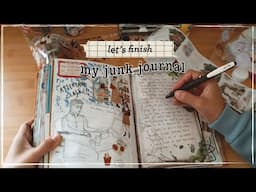 finishing my junk journal - calm, quiet, and cozy journal with me