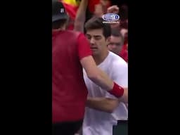 Controversial collision rocks tennis match