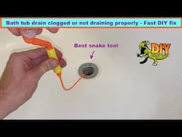 Tub drain clogged - Fast DIY fix - DRAIN WEASEL