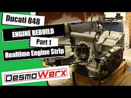 Ducati 848 Bottom End Engine Strip and Disassembly - Real time follow along. 1098 similar.