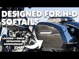 NEW VikingBags Darkin w/ Quick Disconnect | Harley-Davidson Softail Saddlebag Review FXLRS/FXBB