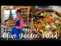 Copycat Olive Garden Salad And Homemade Croutons Three Rivers Pantry Challenge @ourforeverfarm