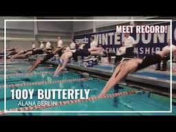 Alana Berlin Lowers the Meet Record in Close 100Y Butterfly | 2024 Speedo Winter Juniors