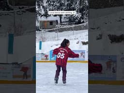 Cultural Dance by Cute Girl | Gilgiti Dance | Ice skating ⛸️